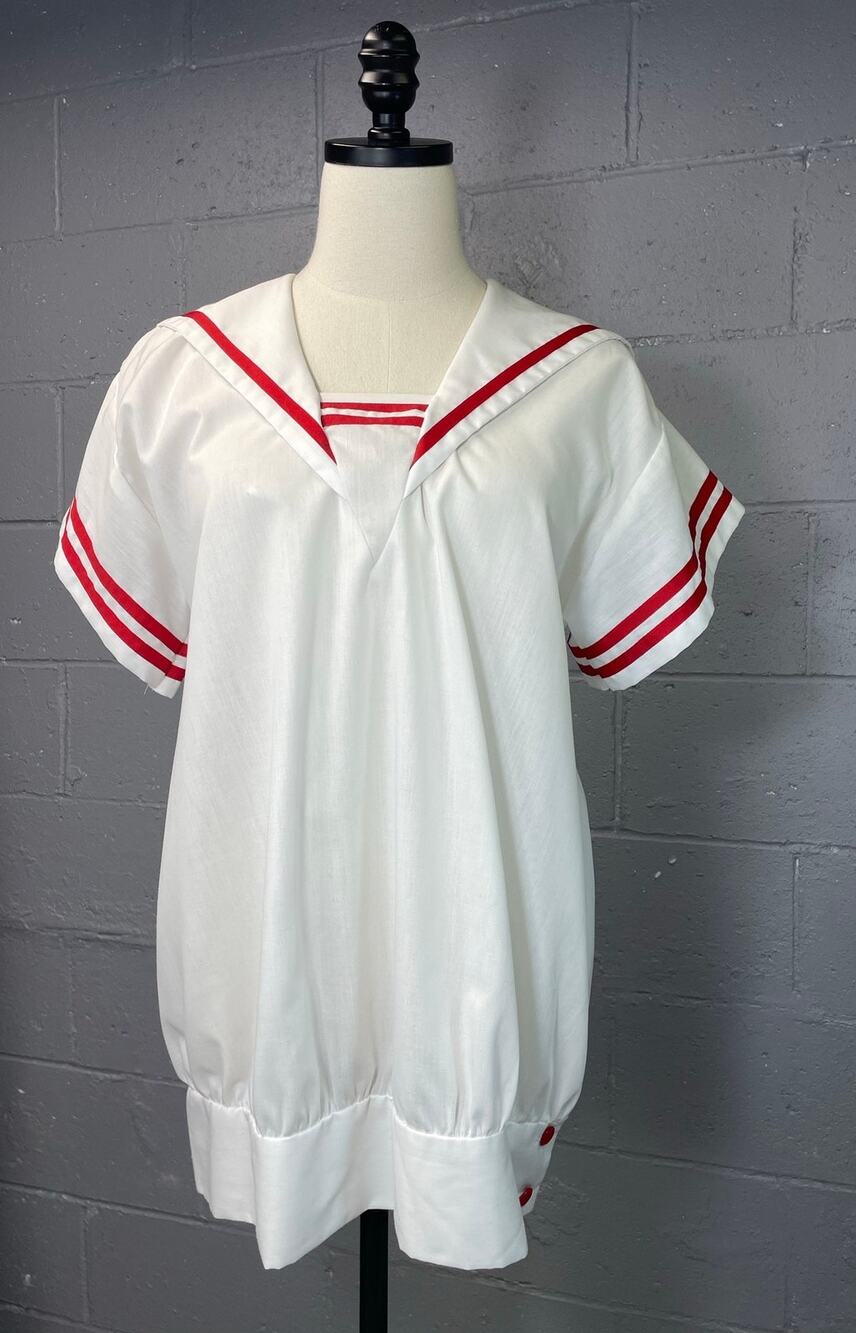 Vintage 1980s Nautical Sailor Motherhood Maternity Shirt Size Small